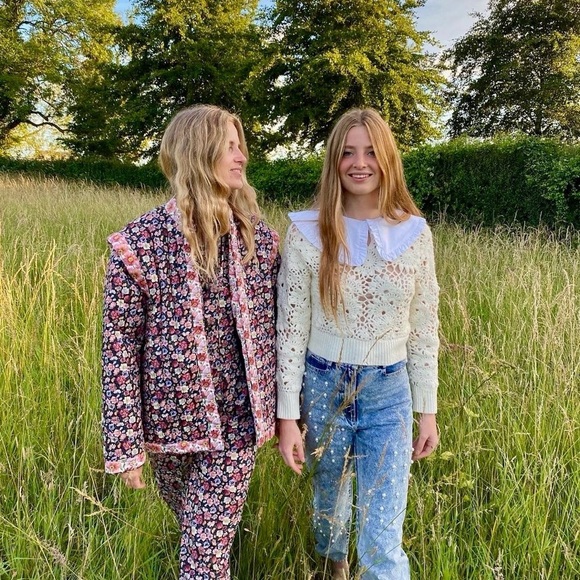 Sea New York Leslie Quilted Floral Cotton Jacket Pink Black Size Small - Picture 16 of 16